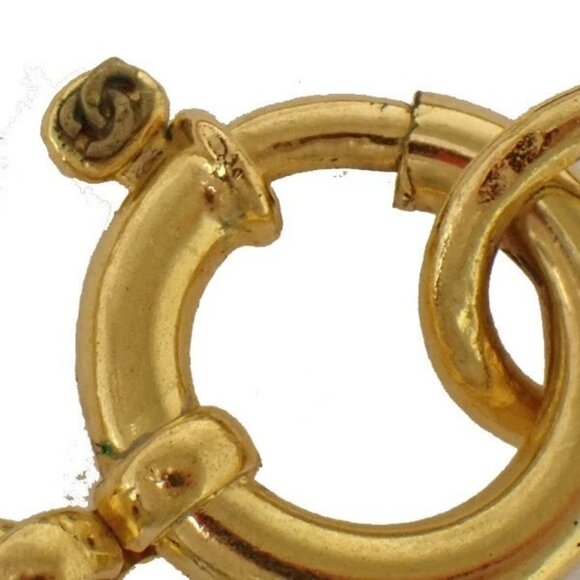 CHANEL Triple CC Chain Pendant Necklace 94A Gold Accessory Vinatge 636RJ025 - Picture 8 of 9